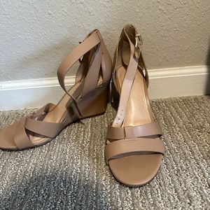 Nude Wedge Heels